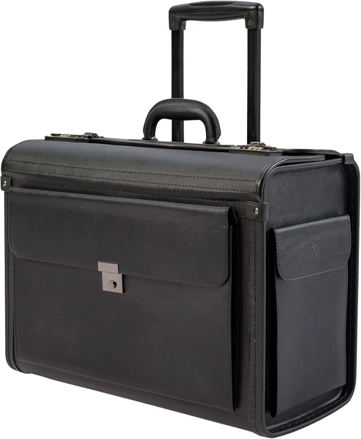 19 Wheeled Briefcase Rolling Case Sales Sample Pilot Lawyer Attache
