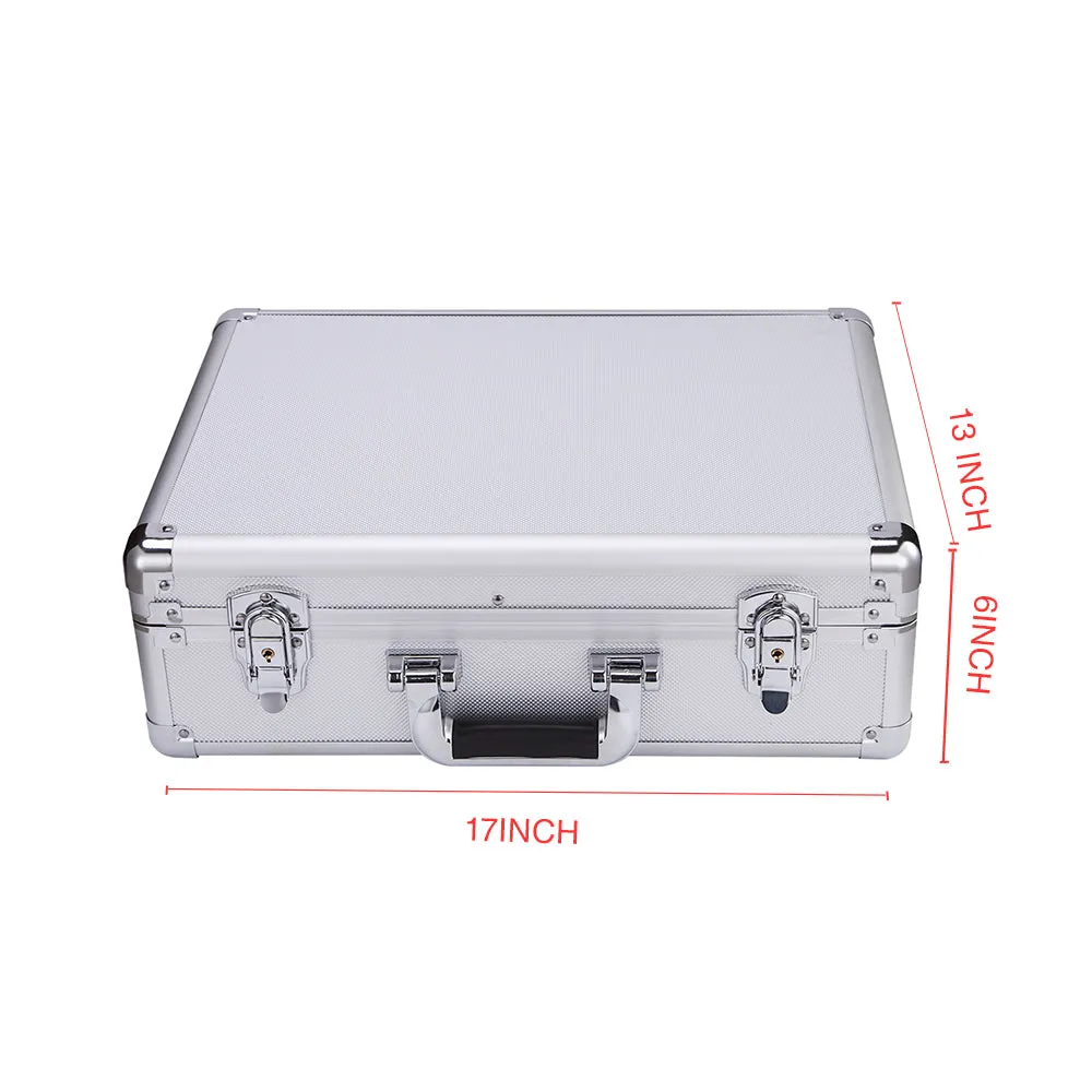 Aluminum Hard Case toolbox Briefcase Portable storage toolbox Carrying Case Organizer Flight Cases Camera Equiment Tool Case with Removable Foam