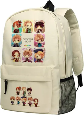 Anime Axis Powers Hetalia Backpack School Bag Rucksack Daypack Bag 9