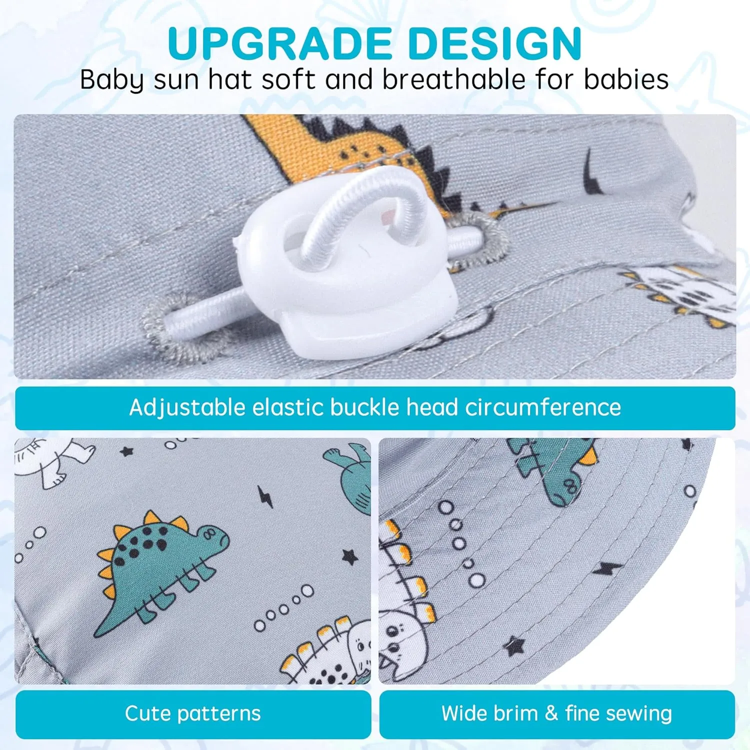 Baby Boy Sun Hat Baby Hats UPF 50  Toddler Sun Hat Infant Sun Hats Kids Beach Summer Adjustable Bucket Hat