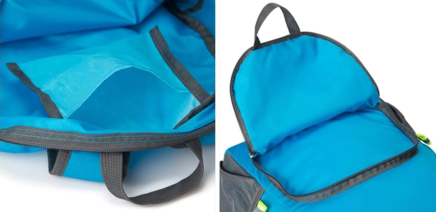 Backpack Packable Foldable Ultra Lightweight Water Resistant Durable Camping Travel Hiking Daypack for Men Women (Black)