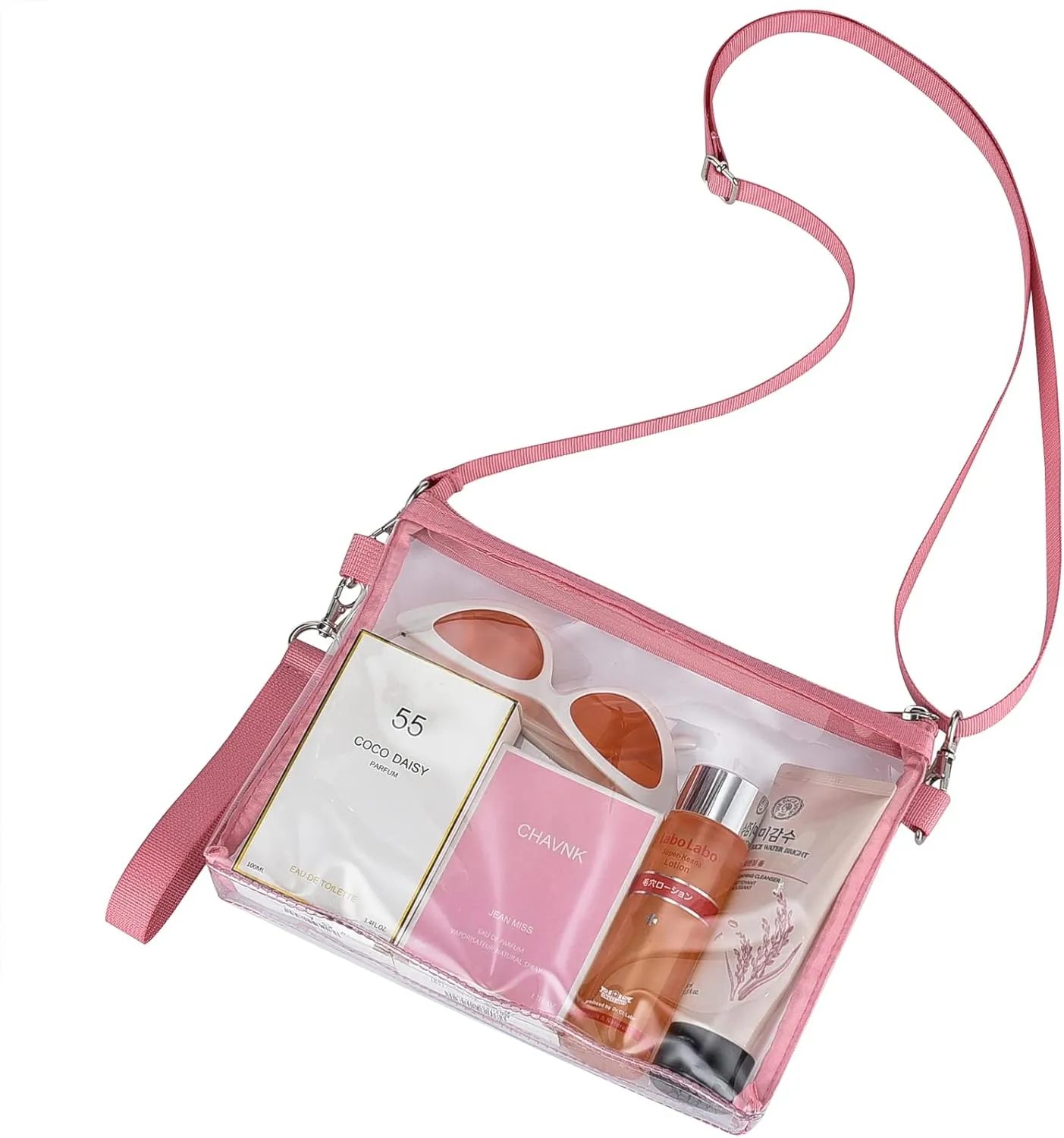 Bagenius Clear Purse Stadium Approved Clear Bag with Removable Straps for Work Sporting Events and Concert