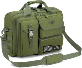 BAGZY Tactical Laptop Bag for Men Multifunctional Tactical Briefcase, Men's Military Messenger Bag 14/15.6/17.3 Inch