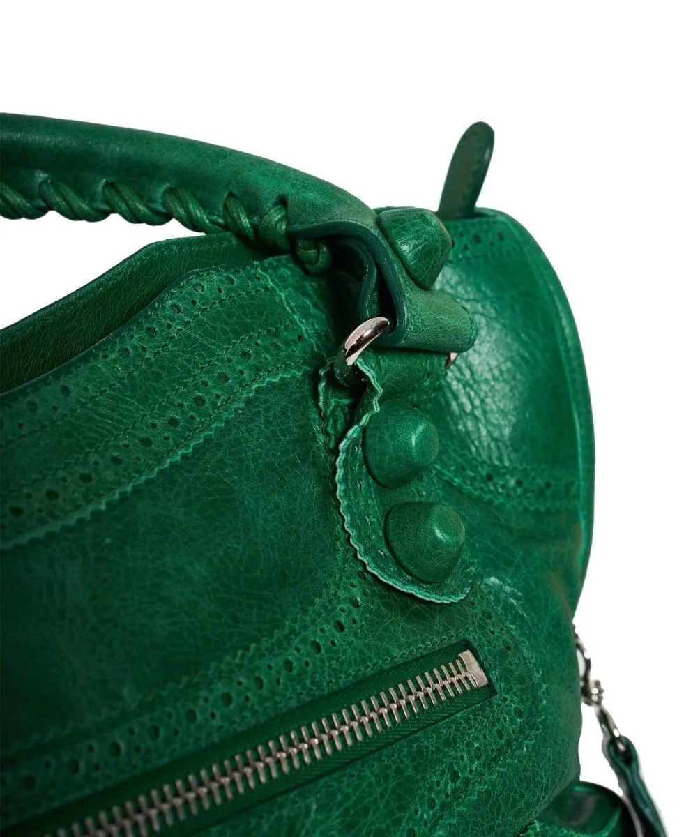 Balenciaga Green Leather City Bag  ASL1169