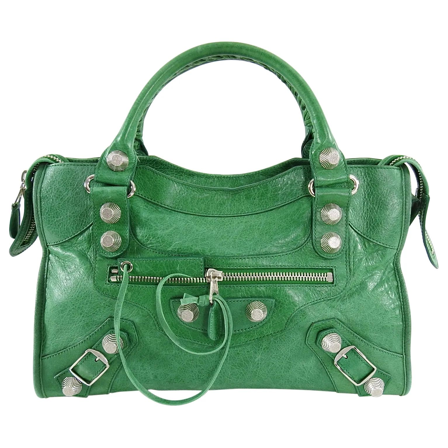 Balenciaga Green Motocross Giant 21 City Bag