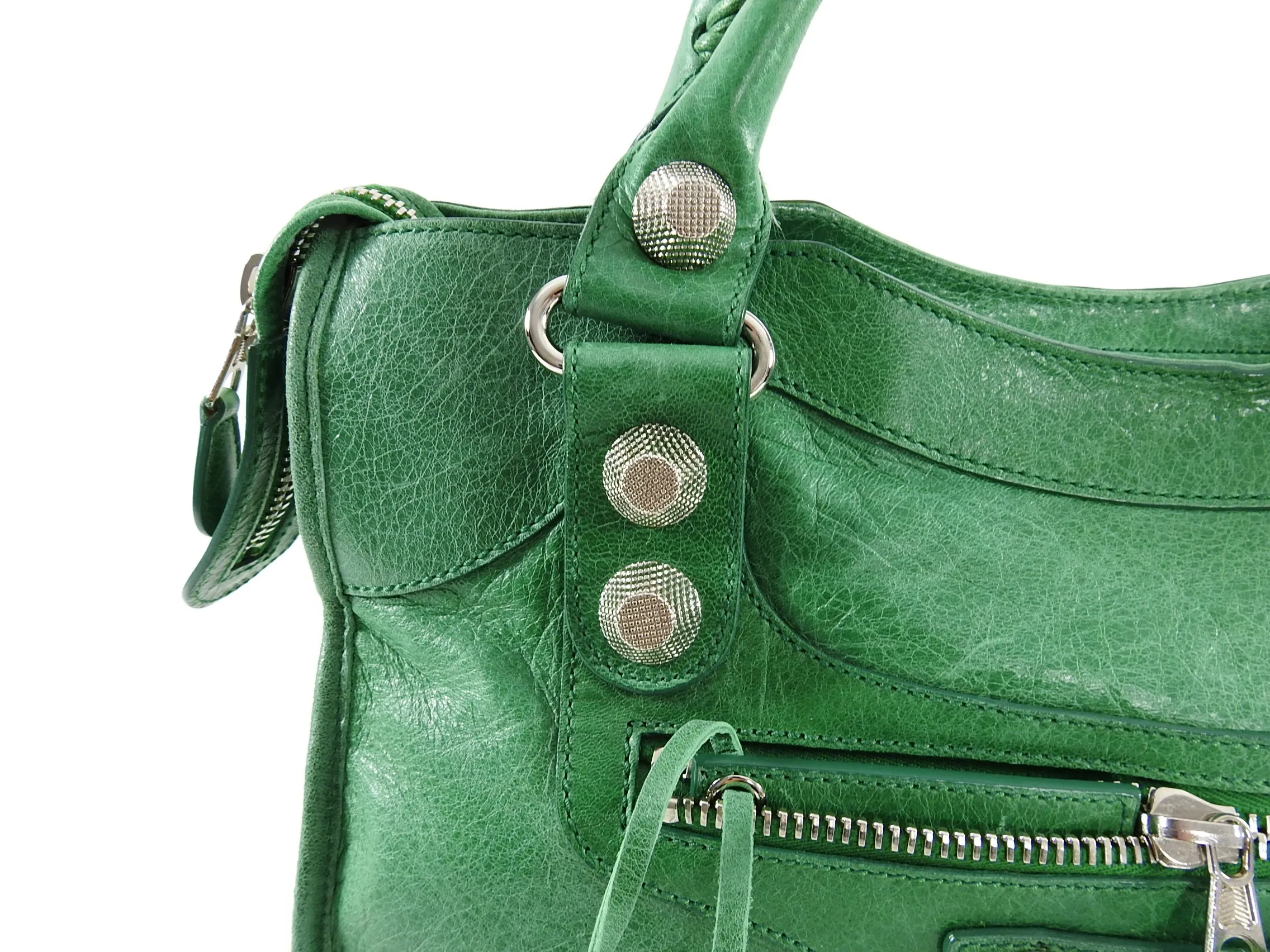 Balenciaga Green Motocross Giant 21 City Bag