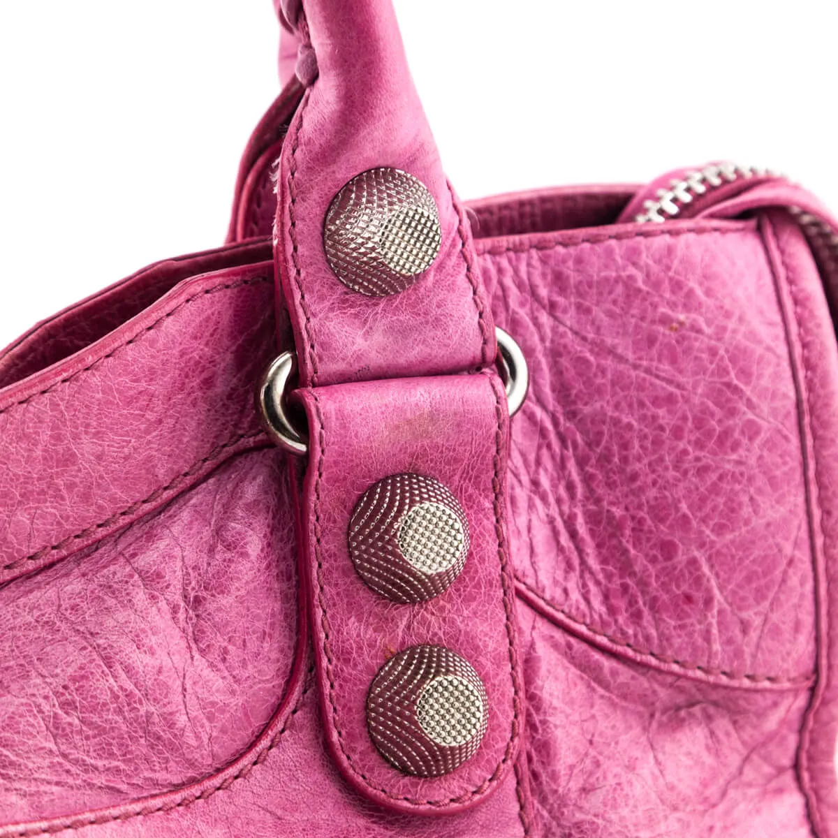 Balenciaga Sorbet Agneau Silver Giant 21 City Bag