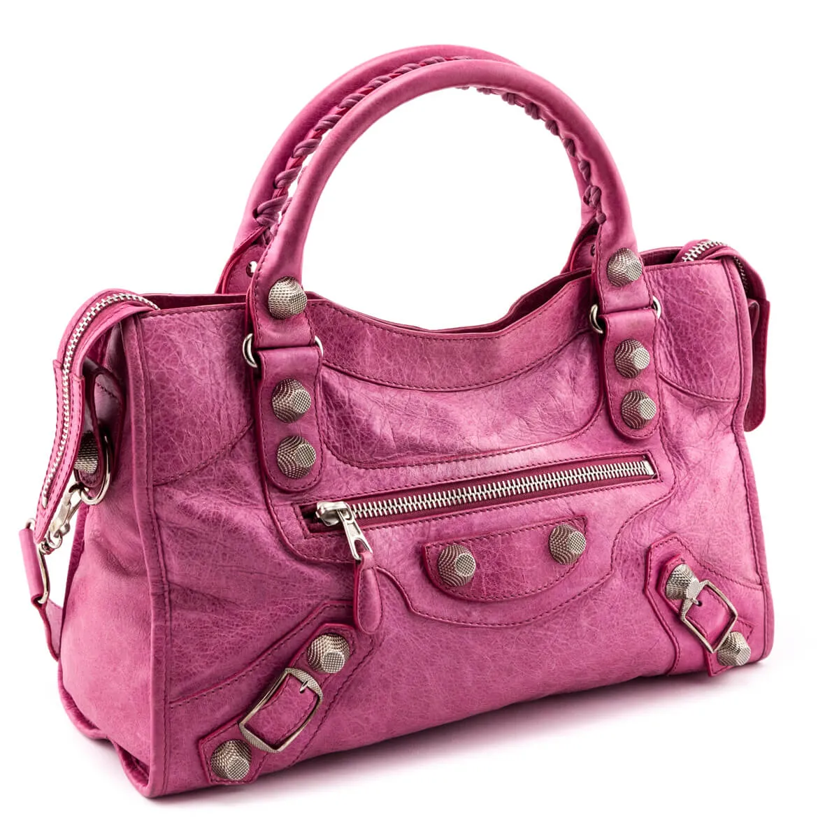 Balenciaga Sorbet Agneau Silver Giant 21 City Bag