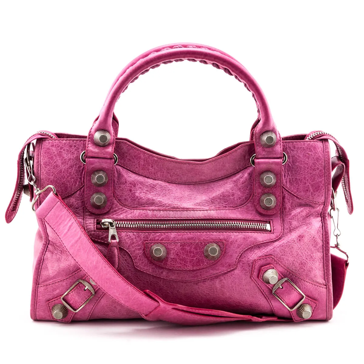 Balenciaga Sorbet Agneau Silver Giant 21 City Bag