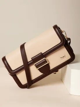 Berrylush Women Beige Solid Detachable Sling Casual Sling bag