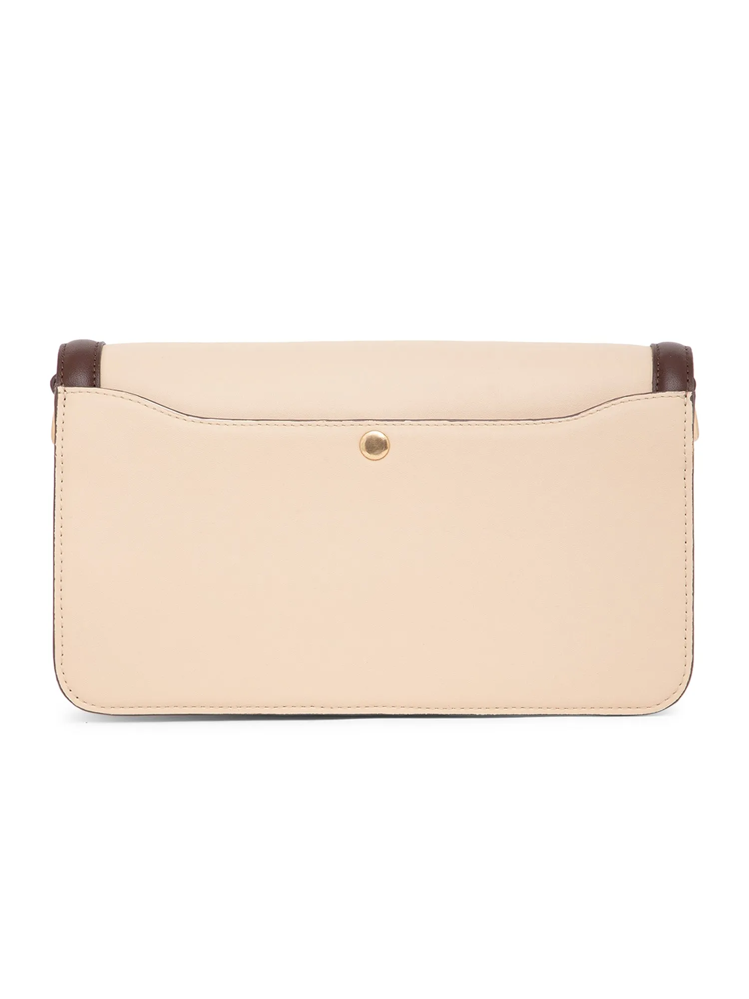 Berrylush Women Beige Solid Detachable Sling Casual Sling bag