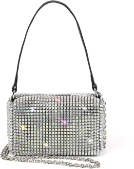 Bling Bling Crystals Evening Clutch Bag for Women Girls Sparkling Crossbody Bag Wedding Prom Party Club Purses Handbags