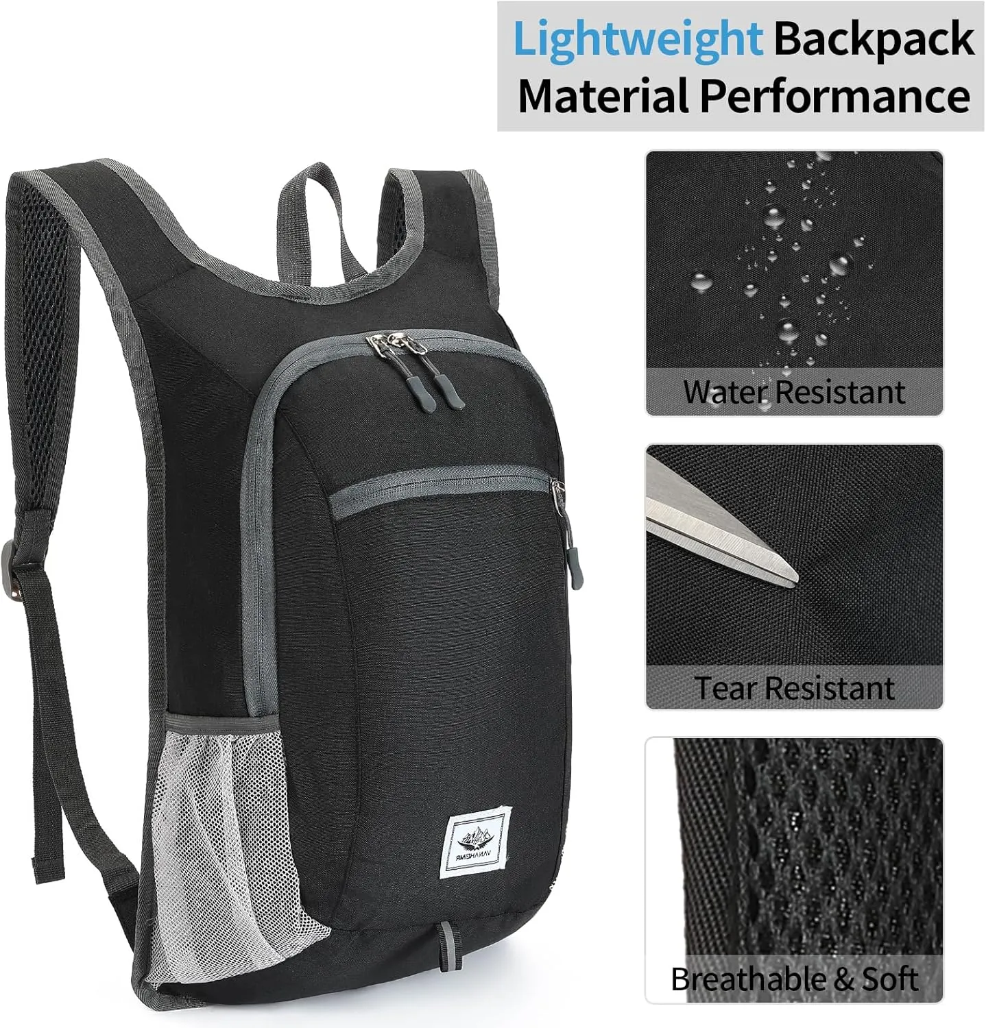 Camping Hiking Backpack Waterproof Shoulder Bag Lightweight Packable Outdoor Travel Cycling Daypack