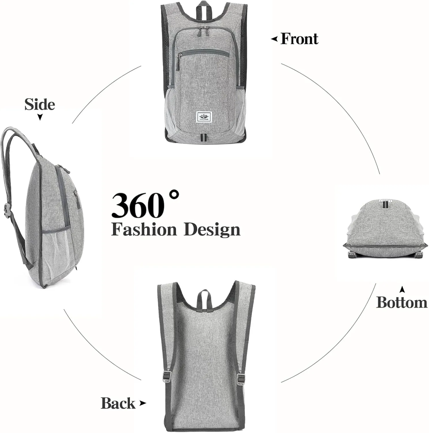 Camping Hiking Backpack Waterproof Shoulder Bag Lightweight Packable Outdoor Travel Cycling Daypack