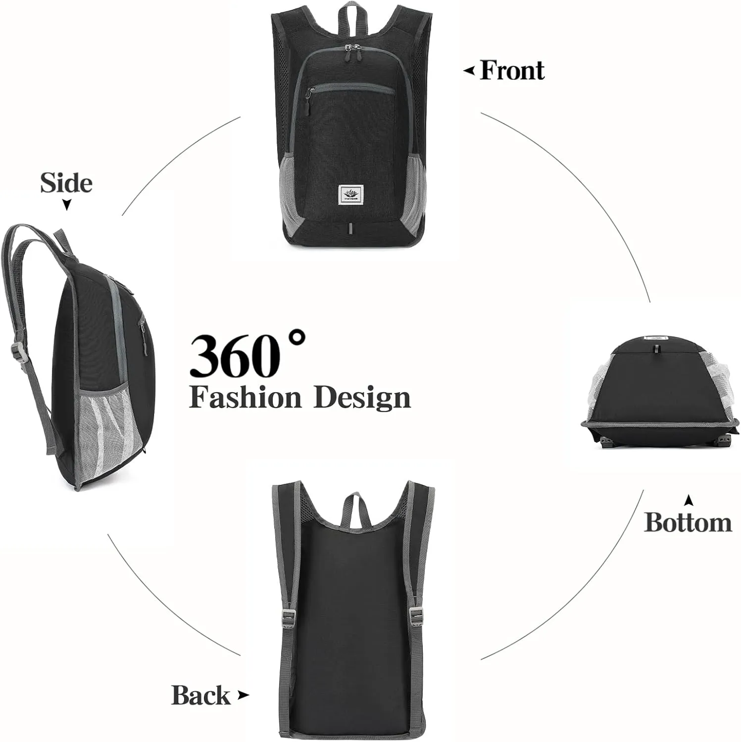 Camping Hiking Backpack Waterproof Shoulder Bag Lightweight Packable Outdoor Travel Cycling Daypack