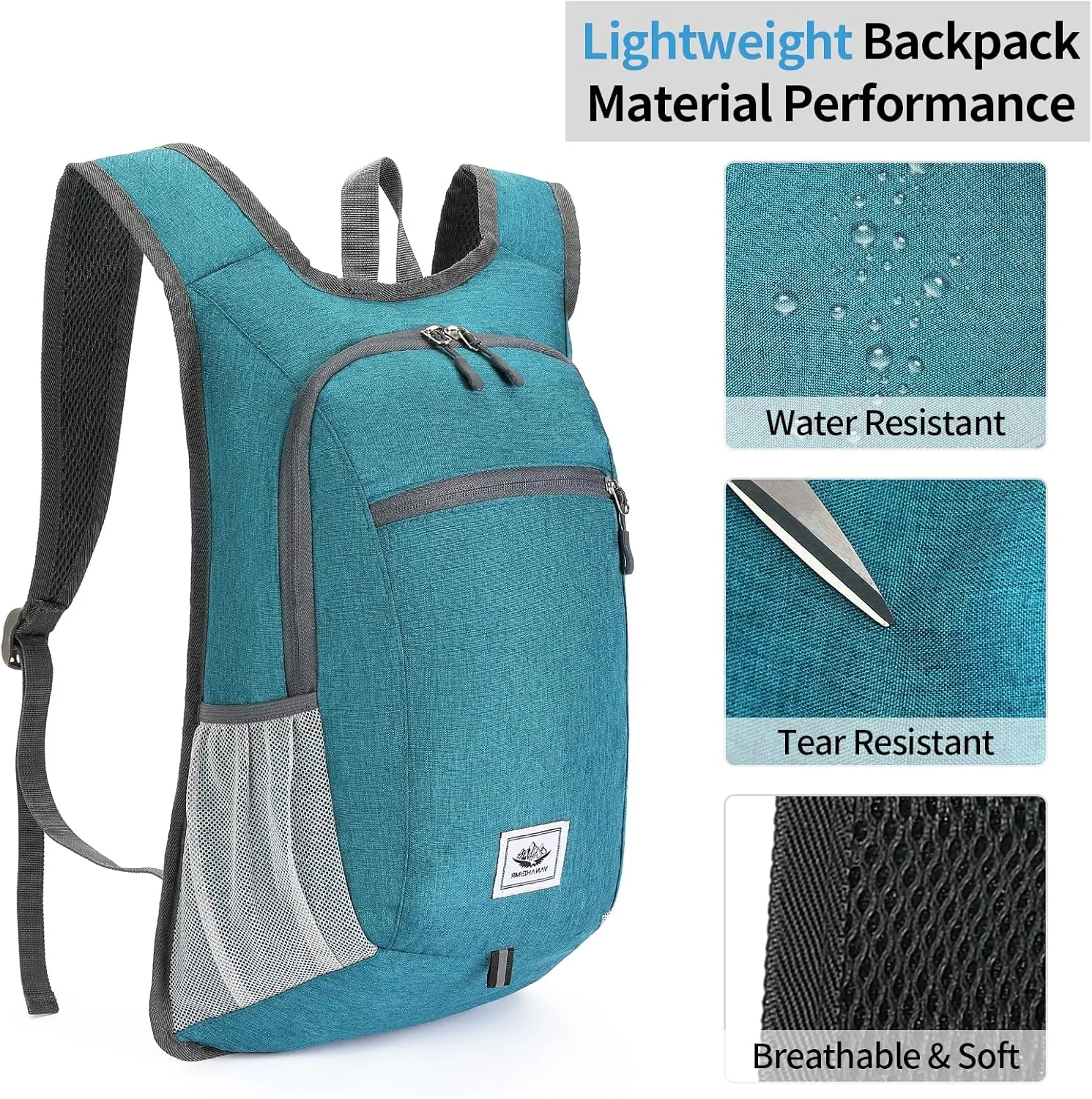 Camping Hiking Backpack Waterproof Shoulder Bag Lightweight Packable Outdoor Travel Cycling Daypack