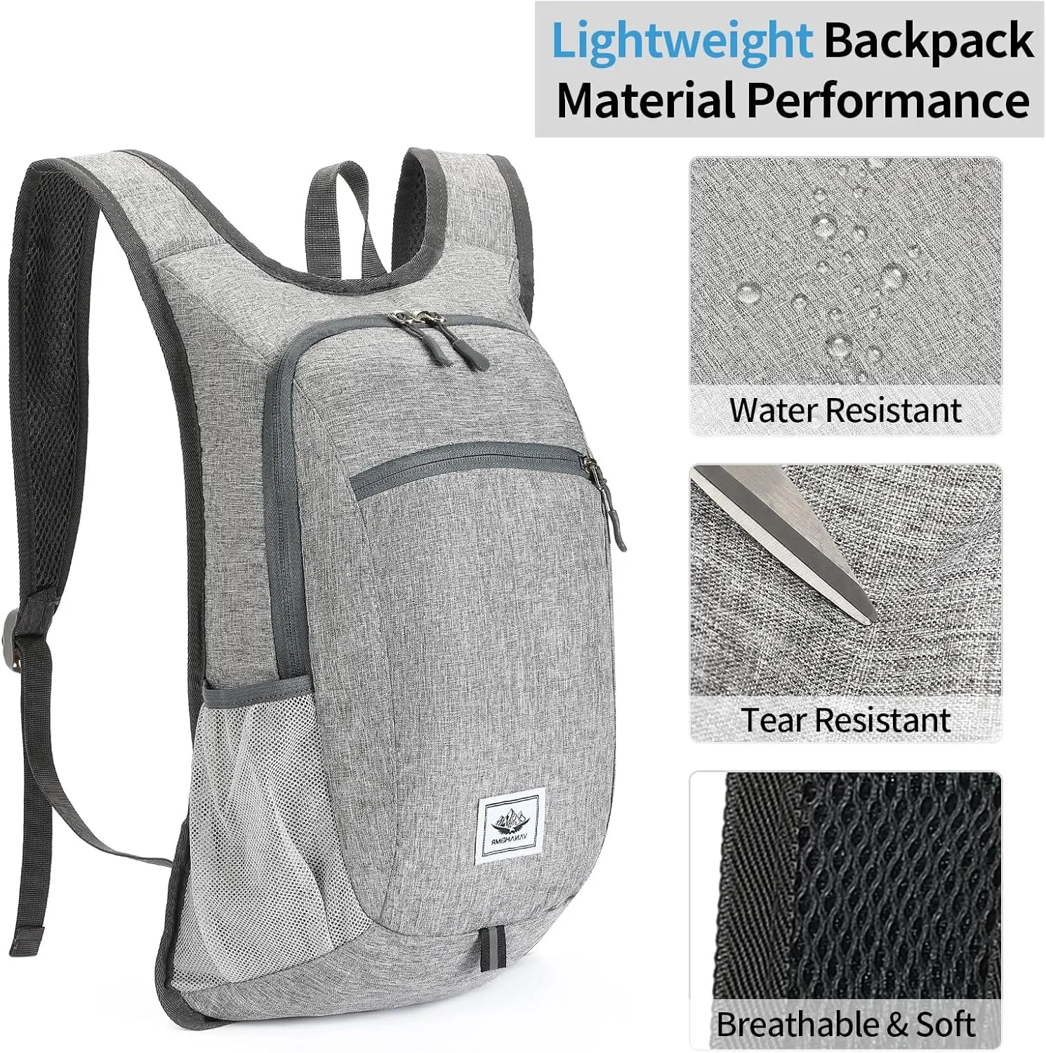 Camping Hiking Backpack Waterproof Shoulder Bag Lightweight Packable Outdoor Travel Cycling Daypack