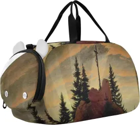 Carry on Duffel Bag for Boys Overnight Weekender Duffel Caspar David Friedrich Das Kreuz Im Gebirge Girls Duffle Bags Travel Tote Dance Kids Luggage