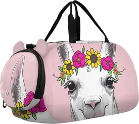 Carry on Duffel for Boys Weekender Overnight Travel Duffle Bags Girls Tote Kids Duffle Bag Cute Alpaca