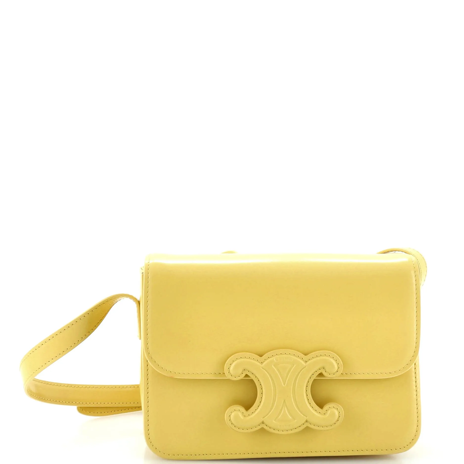 CELINE Triomphe Shoulder Bag Smooth Calfskin Teen