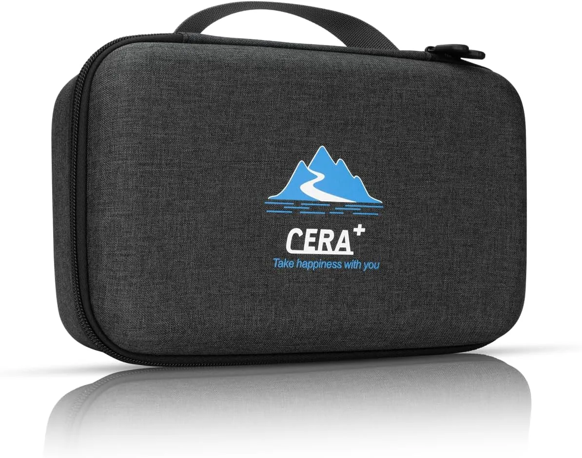 CERA  Portable Electric Coffee Maker Carrying Bag Waterproof Sturdy EVA Portable Coffee Maker Storage Case Hand Hold Belt, Suitable for Travelling, Office, Camping
