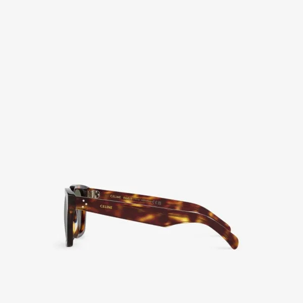 CL000384 CL40248I Celine Irregular Frame Acetate Sunglasses, Brown
