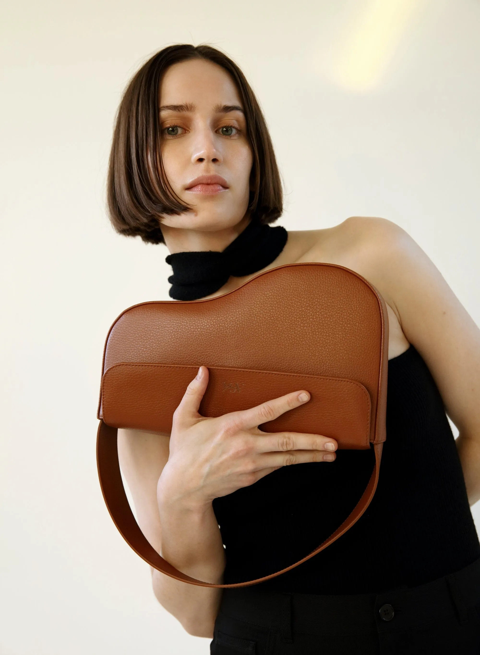Clover MIRUM® Vegan Leather Saddle Bag | Walnut