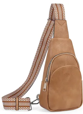 CLUCI Small Sling Bag for Women,Vegan Leather Crossbody Bags for Women,Fanny Packs with Guitar Strap