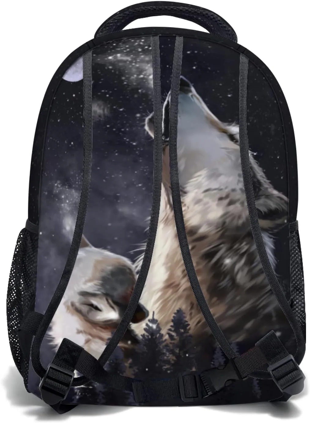 Cool Wolf Backpack Lightweight School Bag Bookbag for Kids Girls Boys Elementary Students 1st 2nd 3rd 4th 5th Grade