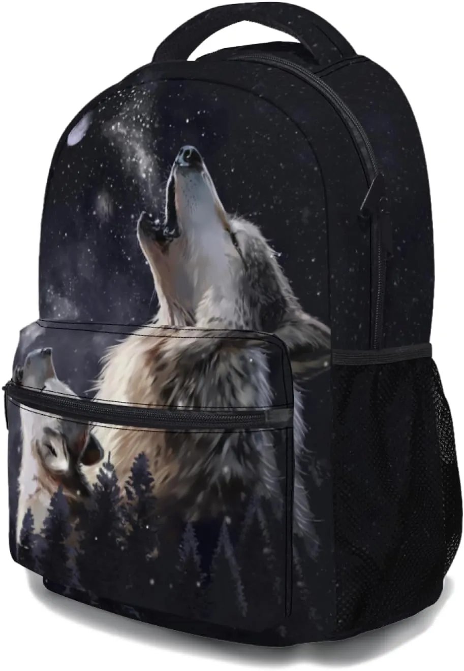 Cool Wolf Backpack Lightweight School Bag Bookbag for Kids Girls Boys Elementary Students 1st 2nd 3rd 4th 5th Grade