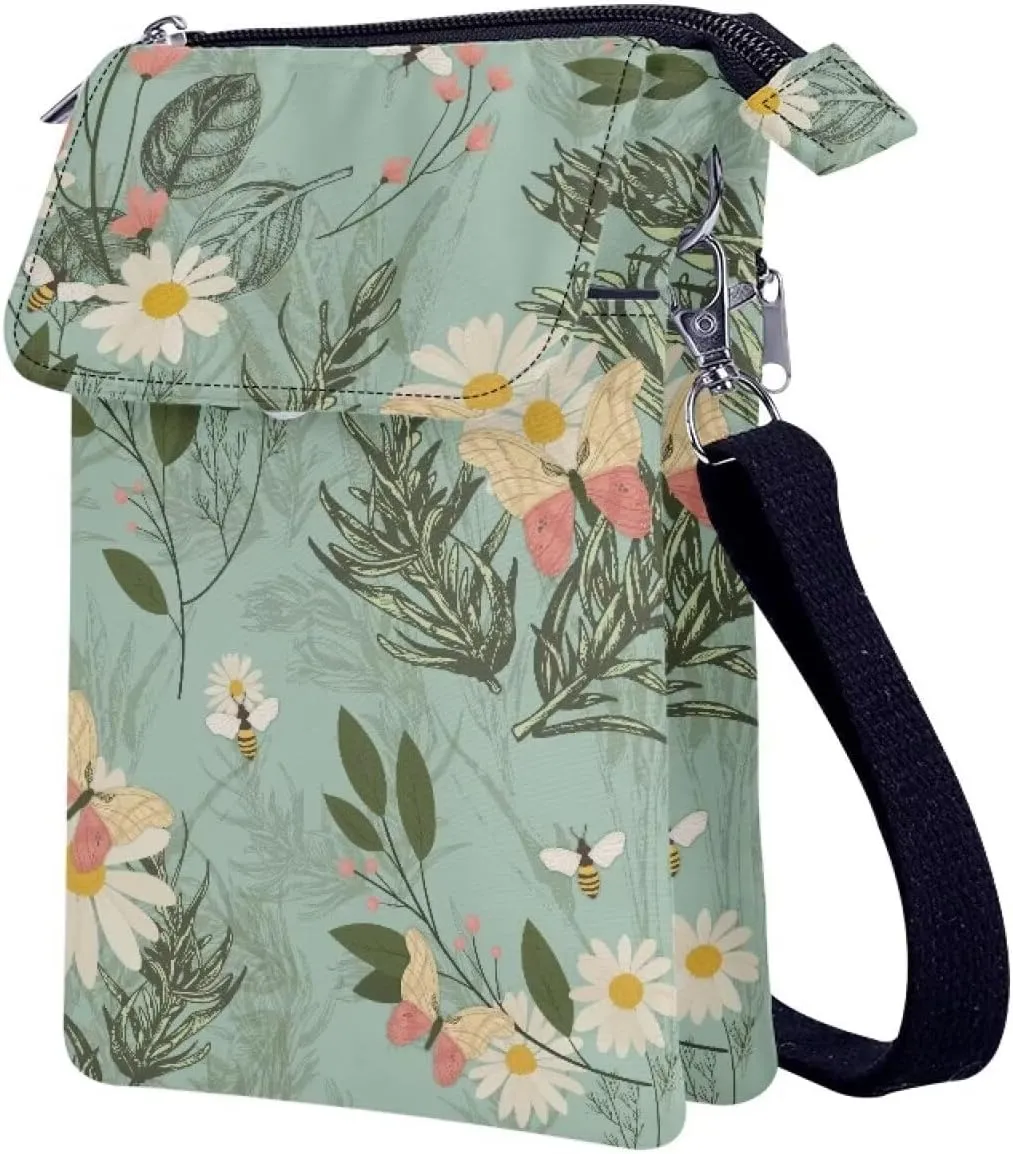 Crossbody Messenger Bag for Women Small Sling Bag Canvas Shoulder Bag Wallet Purse