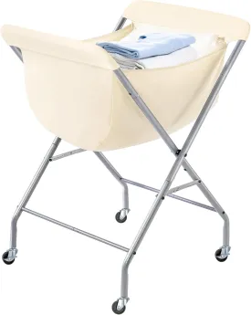 ELYKEN Laundry Cart with Wheels, 33H Easy Rolling Laundry Hamper with Removable Liner Bag, Sturdy Metal Frame Clothes Basket with 4 Casters and 2 Brakes