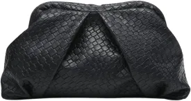 Floerns Women's Vintage Leather Ruched Bag Evening Handbag Dumpling Clutch Purse