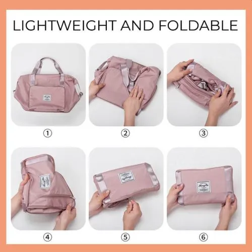 Folding Travel Duffle Bag  - Expandable Large Capacity