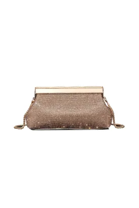 Gold Diamante Clutch Bag