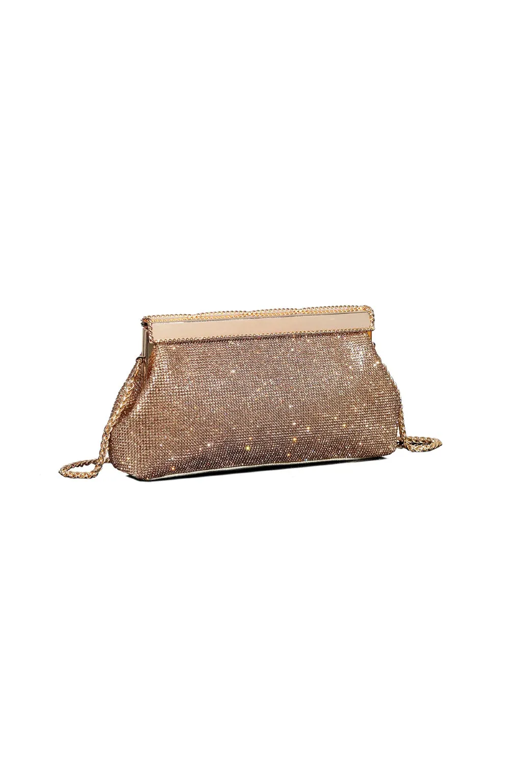 Gold Diamante Clutch Bag