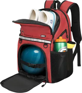 Goloni Bowling Backpack,Single Ball Bowling Bag with Shoe Compartment Up to Size 16,Bowling Bag with Padded Ball Holder