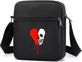 Gothic Crossbody Bag Mini Messenger Bags Goth purse With Adjustable Straps