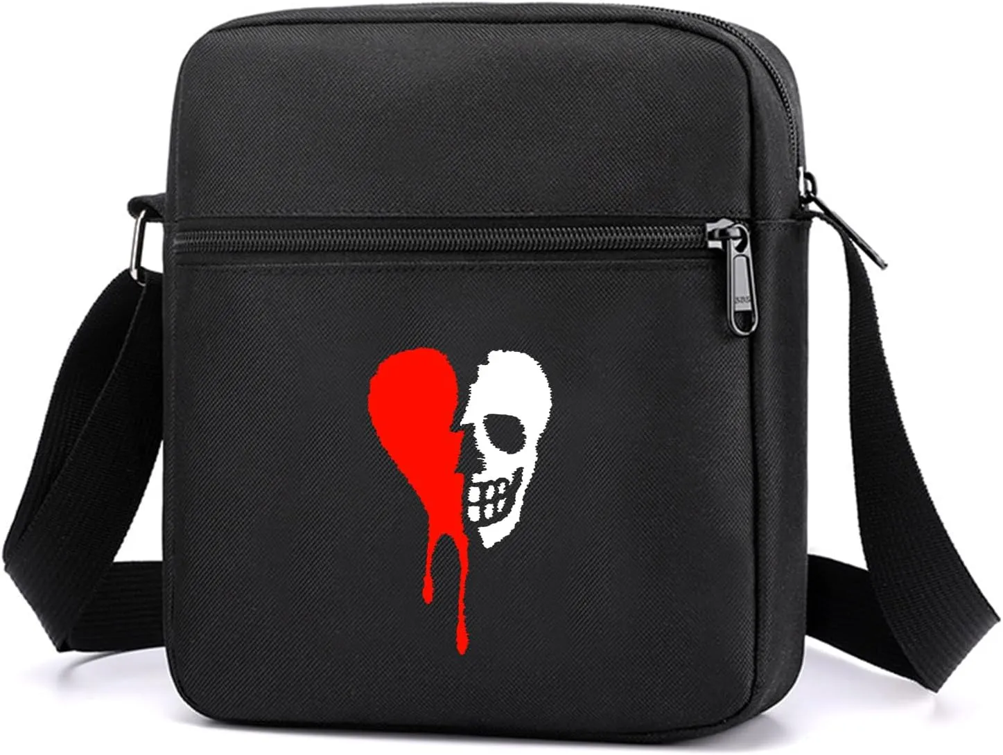 Gothic Crossbody Bag Mini Messenger Bags Goth purse With Adjustable Straps