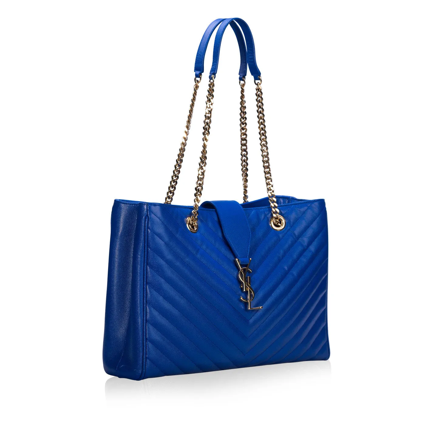 Grained Matelasse Leather Tote