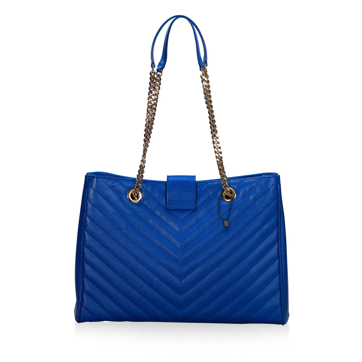 Grained Matelasse Leather Tote