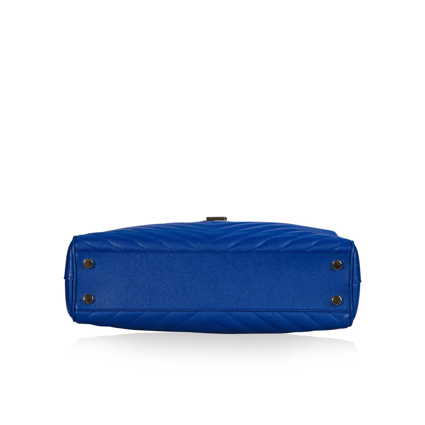 Grained Matelasse Leather Tote