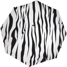 Hapuxt Folding Umbrellas Watercolor Black White Zebra Skin Windproof Travel Umbrella Rain Sun Automatic Portable Compact Umbrella for Backpack Golf Umbrella Women Men Adults