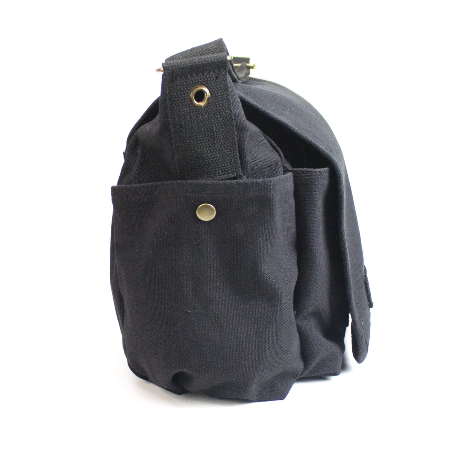 Heart With Dog Paw Puppy Love Army Heavyweight Canvas Messenger Shoulder Bag