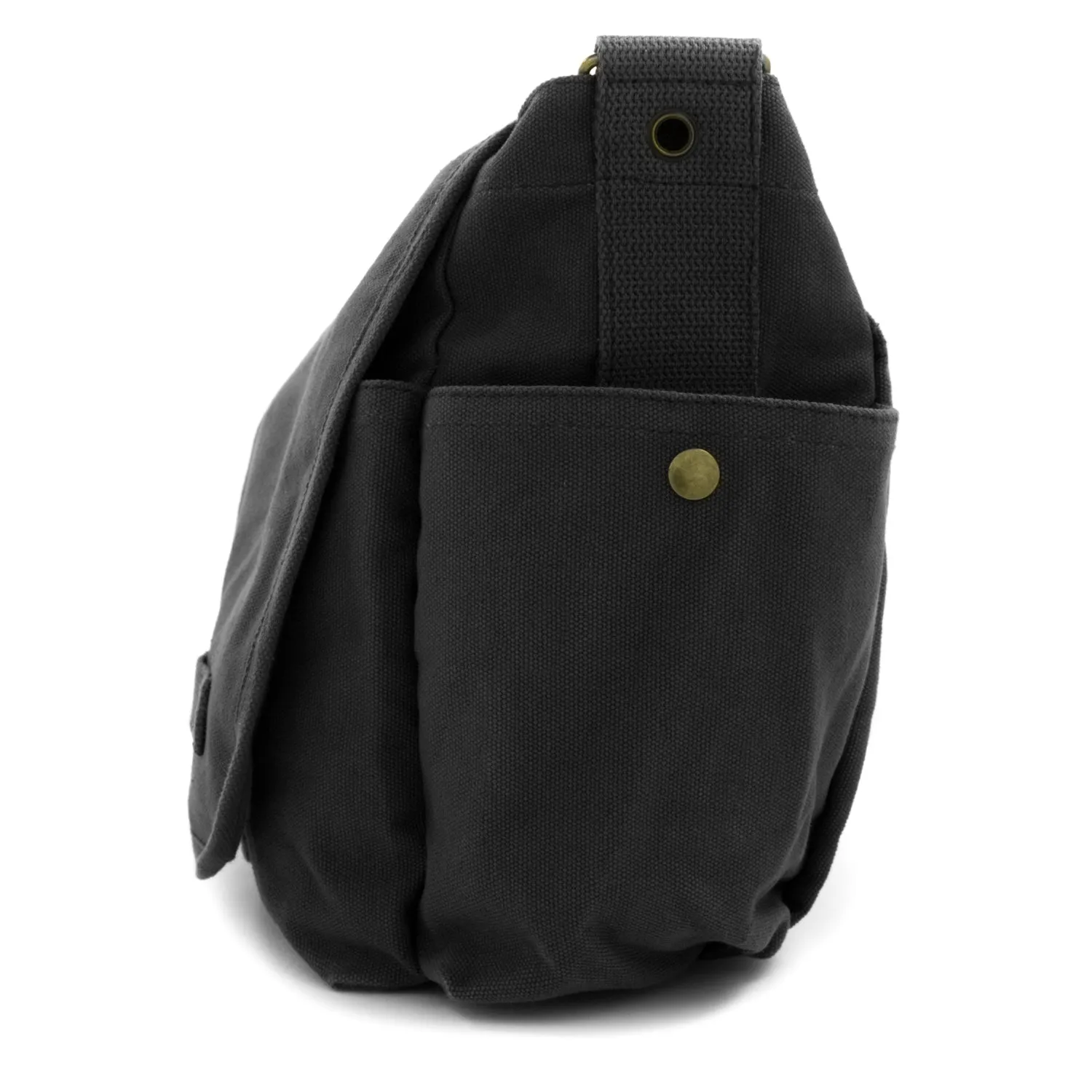 Heart With Dog Paw Puppy Love Army Heavyweight Canvas Messenger Shoulder Bag