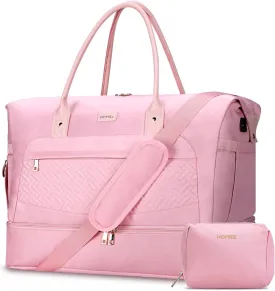 HOMIEE Travel Duffle Bag, Weekender Bags for Women with Shoe Compartment, Carry on Overnight Bag with Toiletry Bag