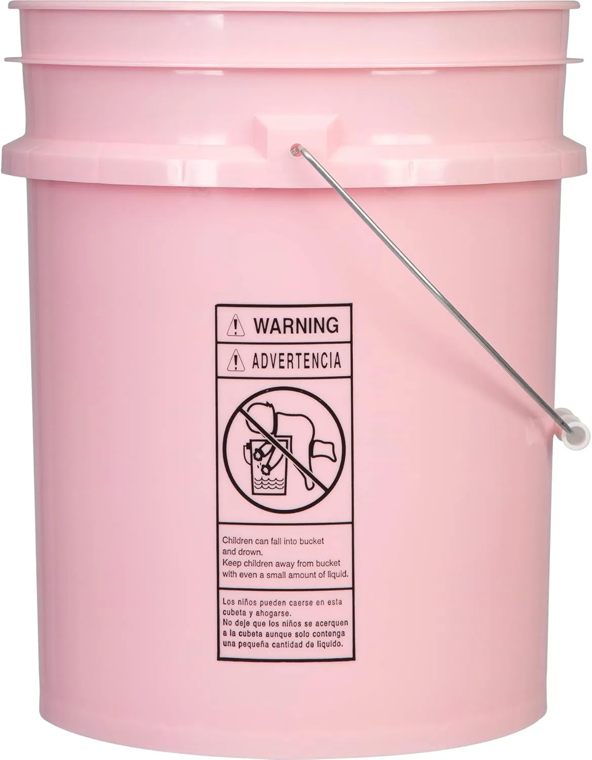 House Naturals 5 Gallon Pink Food Grade Bucket Pail with Air Tight Screw on Lid (Pack of 2) Made in USA Buckets