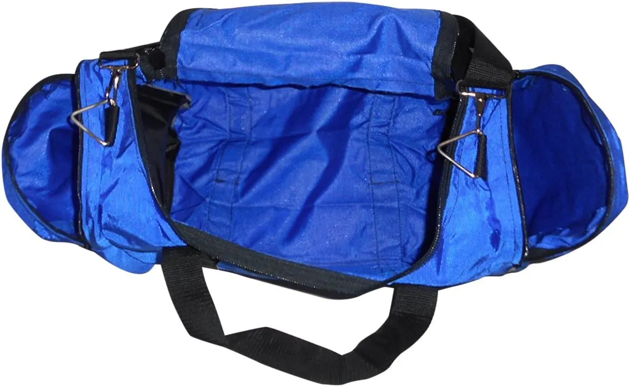 Large Triple Duffle with U Opening, Front Pocket and Two Side Compartment, Perfect Cabin Bag Made in USA.
