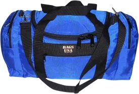 Large Triple Duffle with U Opening, Front Pocket and Two Side Compartment, Perfect Cabin Bag Made in USA.