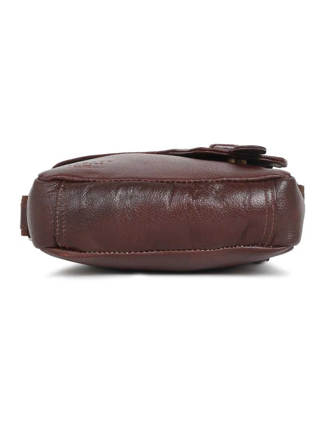 Leather Men's Asymmetrical Messenger Bag